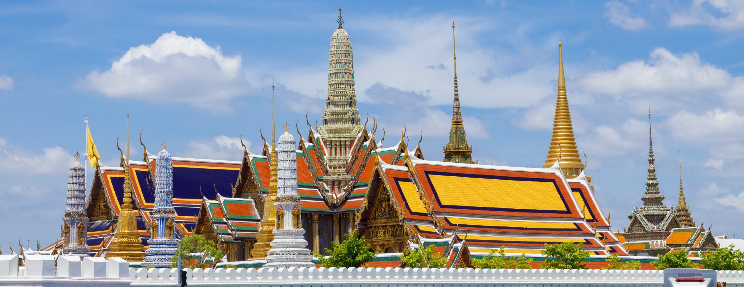 Thai royal Temple Travel Landmark of the Emerald Buddha (Wat Phra Kaew), Grand Palace, Bangkok