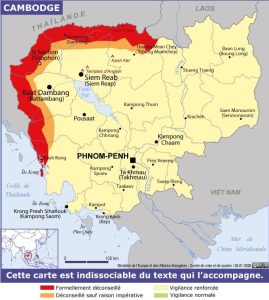 cambodge - thailand war map